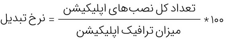 فرمول نرخ تبدیل اپلیکیشن